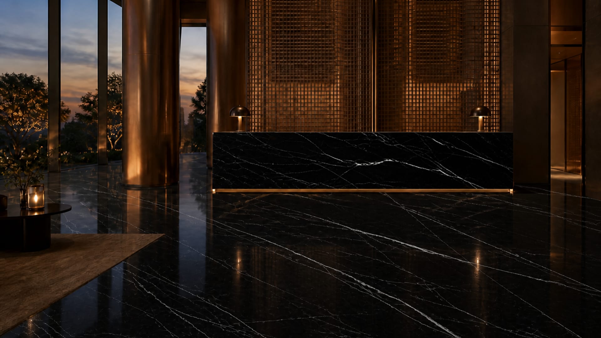 Nero Marquina in The Hall